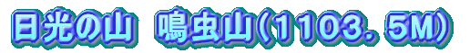 日光の山 鳴虫山(1103.5M)