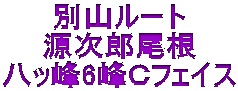 別山ルート 源次郎尾根 八ッ峰6峰Ｃフェイス 