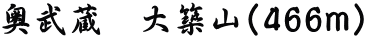 奥武蔵　大築山（466ｍ） 