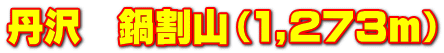 丹沢　鍋割山（1,273ｍ）