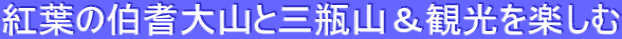 紅葉の伯耆大山と三瓶山＆観光を楽しむ